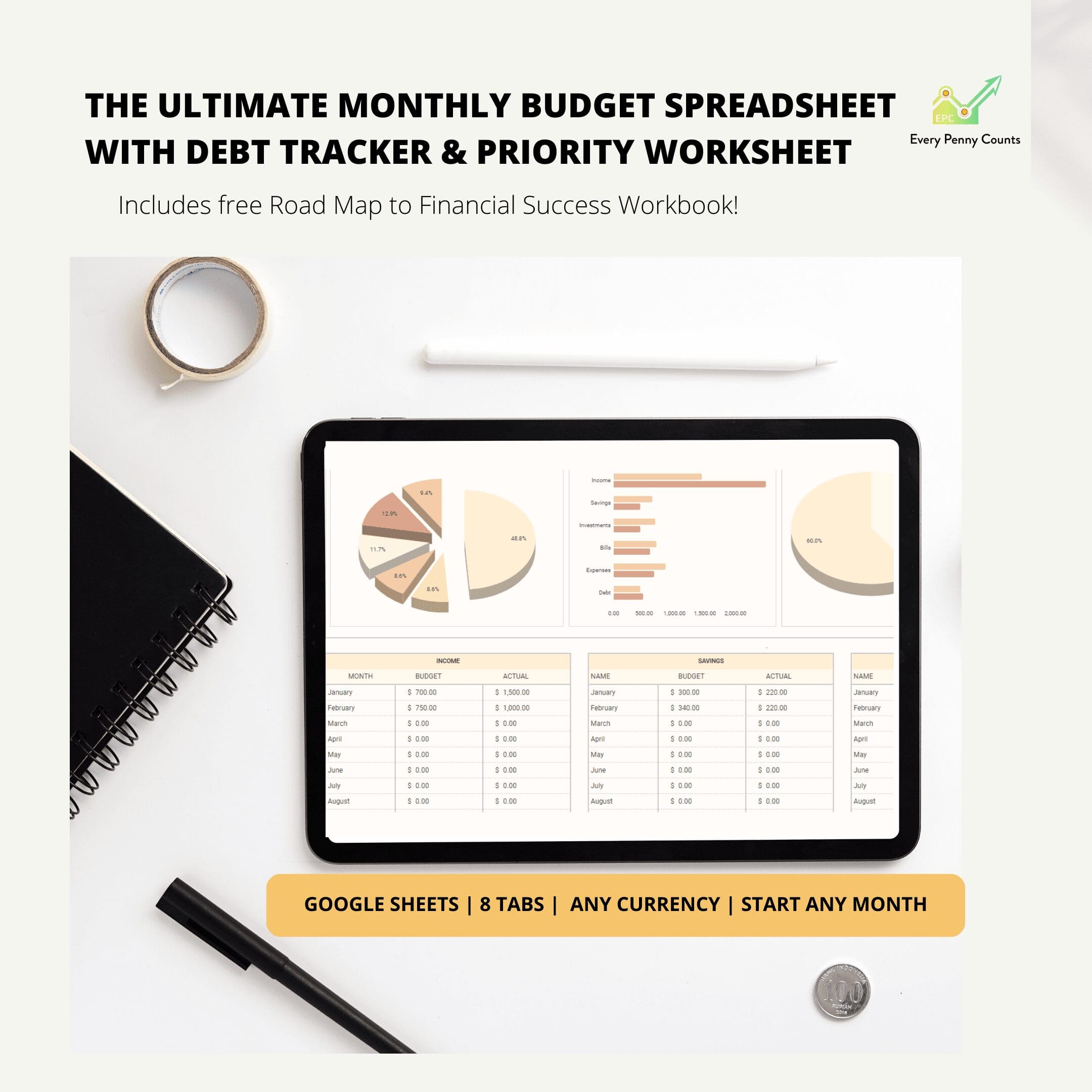 Ultimate Monthly Budget Spreadsheet