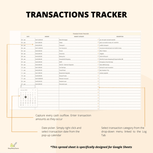 EPC Spreadsheet Transaction Tracker