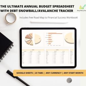 Ultimate Annual Budget Spreadsheet with Debt Snowball/Avalanche